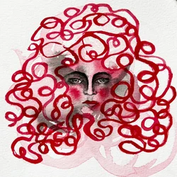 Porträtt av Crimson Curls