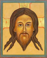 Mandylion Icon, 2010 (äggtempera, bladguld, trä)