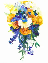 En färgsprakande blomsterkaskad
