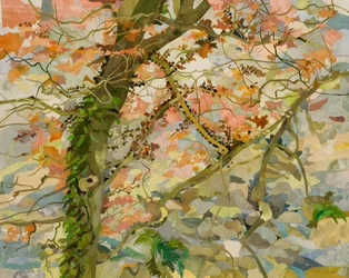 Autumn Tree, 2011 (akvarellmålat papperscollage)