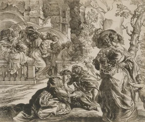 Kärlekens trädgård till höger, 1630-talet.
