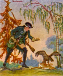Hasenbeize / Rabbit Pickle (färglitografi)