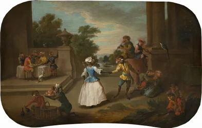 Singerie: The Dance, ca 1739 (olja på duk)