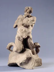 Triton. Stenskulptur