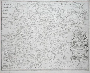 Karta över Essex, graverad av William Web, publicerad 1645 (gravyr)