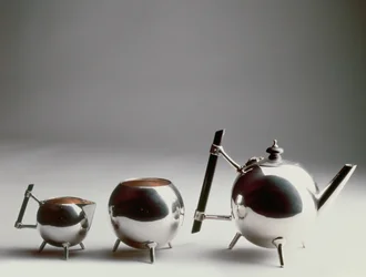 Teservis tillverkad av Elkington & Company, ca 1925 (elektroplatta)