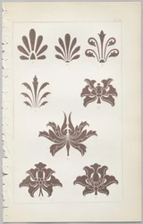 Konsten att dekorativ design: med en bilaga, som visar de timmar på dygnet då blommor öppnar, publicerad av Day & Son, London, 1862