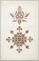 Konsten att dekorativ design: med en bilaga, som visar de timmar på dygnet då blommor öppnar, publicerad av Day & Son, London, 1862