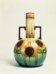 Vas, dekorerad av Clarissa Ault, ca 1890