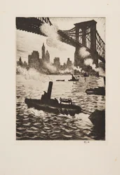 Under Brooklyn Bridge, pub 1921.