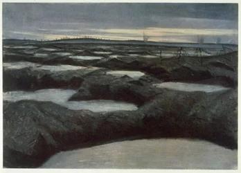 After a Push, från British Artists at the Front, Continuation of The Western Front, 1918