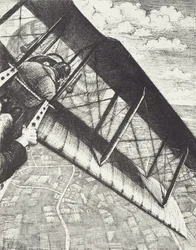 Bankverksamhet på 4000 fot, c. 1918 (lito)