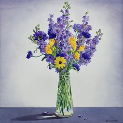 Blommor (akvarell på papper)