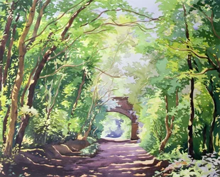 The Valley Walk, Sudbury, 2001 (wc på papper)