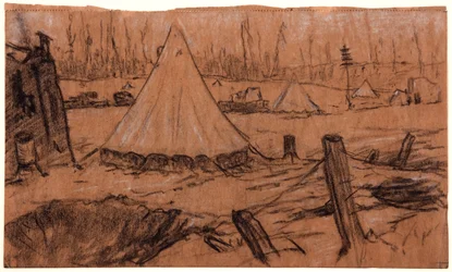 En grupp tält, c1914.