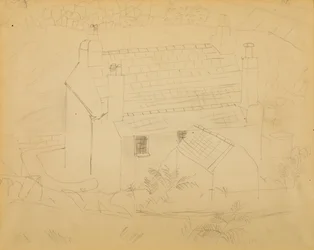 Stuga, Cornwall (penna på papper)
