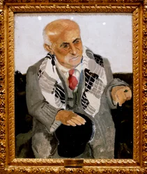 Porträtt av den franske poeten Max Jacob (1876-1944) Målning av Christopher Wood (1901-1930) 1930 runt Orleans, Museum of Fine Arts.