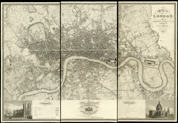 Karta över London, från en faktisk undersökning som gjordes under åren 1824