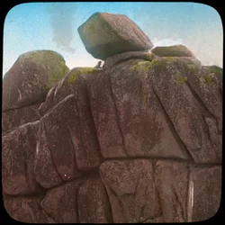 Logan Rock, nära Treen, Cornwall, sent 1800- eller tidigt 1900-tal
