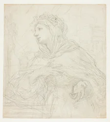 Studie av Santa Rosalia av Palermo