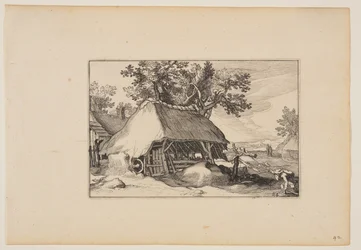 En ladugård, från Landskap (Verscheyden aerdige Lanthuysen...)