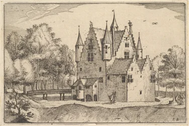 Ett slott, skylt 22 från hertigdömet Brabant, ca. 1610