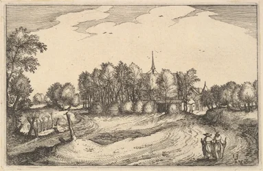 Ett kloster, skylt 13 från provinsen och staden i hertigdömet Brabant, ca. 1610