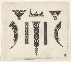 Svartbroderitryck med åtta motiv, cirka 1620.