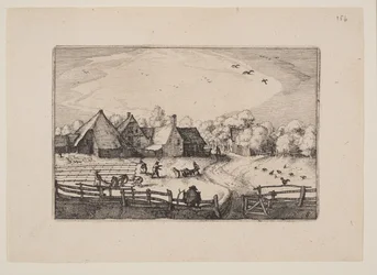 Blekningsfält nära Haarlemmer Hout, från vyer i omgivningarna kring Haarlem (Plaisante Plaetsen)