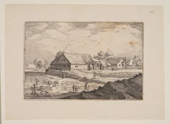 Gårdar och blekningsfält, från vyer i omgivningarna kring Haarlem (Plaisante Plaetsen)