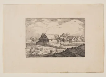 Gårdar och blekningsfält, från vyer i omgivningarna kring Haarlem (Plaisante Plaetsen)