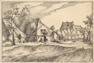 Gårdar i en by från regioner och villor i hertigdömet Brabant, ca. 1610
