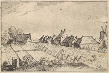 Fields and a Road, skylt 8 från Regiunculae et Villae aliquot Ducatus Brabantiae, ca. 1610