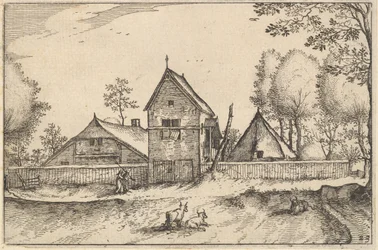 Stor murad gård, tallrik 23 från Regiunculae et Villee Aliquot Ducatus Brabantiae, ca. 1610