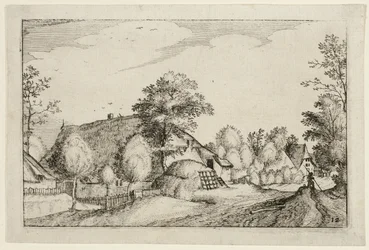 Village Road, plansch tolv efter Bilder av gårdar, lanthus och rustika byar (Praediorum villarum et rusticarum casularum icones)