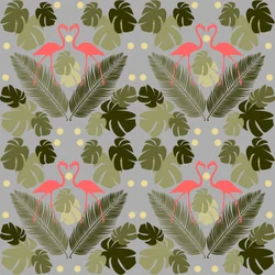 Flamingo och palmer