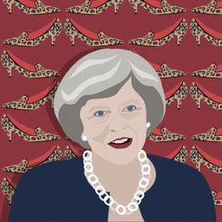 Theresa May och kattungehälen