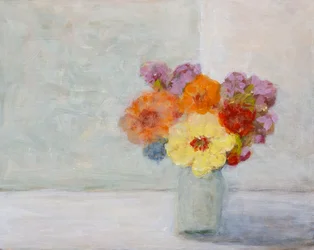 Färgglada blommor i stilleben
