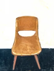 Brun stol från mitten av 1900-talet
