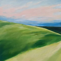 Green Hills – Pastellfärgad himmel
