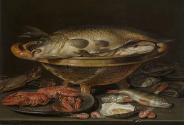 Stilleben med fisk, ca 1612-1621.