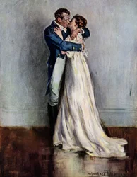 Ae Fond Kiss (färg litho)