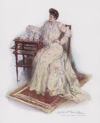 Över tekopparna (färg litho)