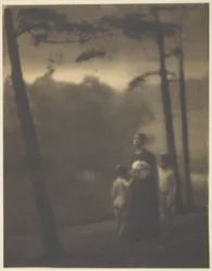 Kväll — mor och pojkar