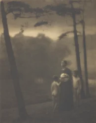 Kväll — mor och pojkar, 1905.