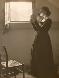 Girl with a Mirror, 1898 (platinatryck)