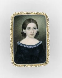 Portrait of a Girl, ca 1845 (akvarell på elfenben, förgylld och glas)