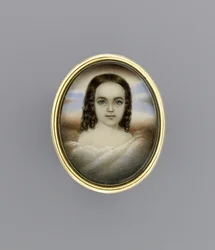 Portrait of a Girl, ca 1852 (akvarell på elfenben)