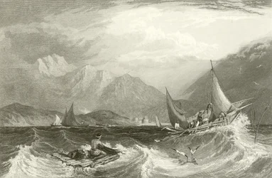 Bombay Harbour - fiskebåtar i monsunen
