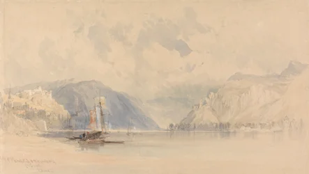 Slotten Rheinfels och Thurnberg vid Rhen